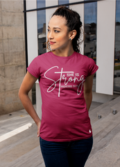 She Is Strong Tee Maroon - Loyalty Vibes