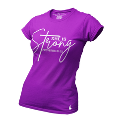 She Is Strong Tee Purple - Loyalty Vibes