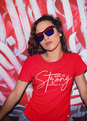 She Is Strong Tee Red - Loyalty Vibes