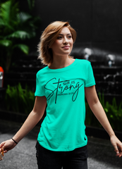 She Is Strong Tee Teal - Loyalty Vibes