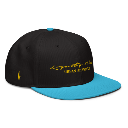 Loyalty Vibes Snapback Hat Aqua blue Black Black - Loyalty Vibes