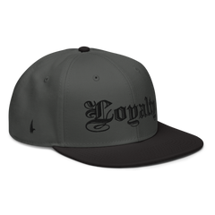 Loyalty Snapback Hat Charcoal Gray Black Black OS - Loyalty Vibes