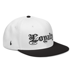 Loyalty Snapback Hat White Black Black OS - Loyalty Vibes