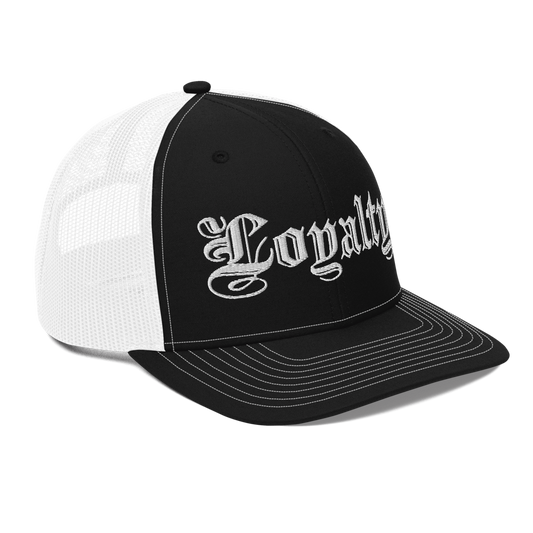 Loyalty Trucker Hat Black White - Loyalty Vibes
