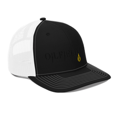 Oilfield Life Trucker Hat Black White - Loyalty Vibes