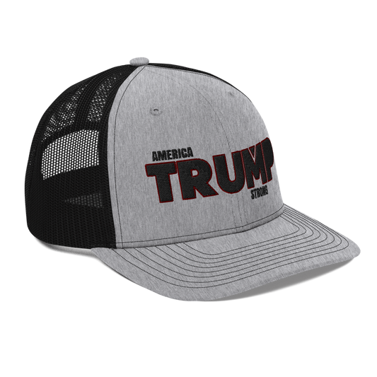 Trump Strong Trucker Hat Heather Grey Black - Loyalty Vibes
