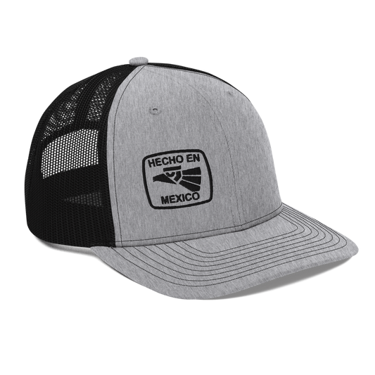 Hecho En Mexico Trucker Hat Heather Grey Black - Loyalty Vibes