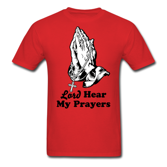 My Prayers Men's T-Shirt red - Loyalty Vibes