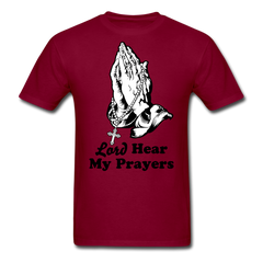My Prayers Men's T-Shirt burgundy - Loyalty Vibes