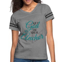 God Is My Anchor Christian T-Shirt heather gray charcoal - Loyalty Vibes