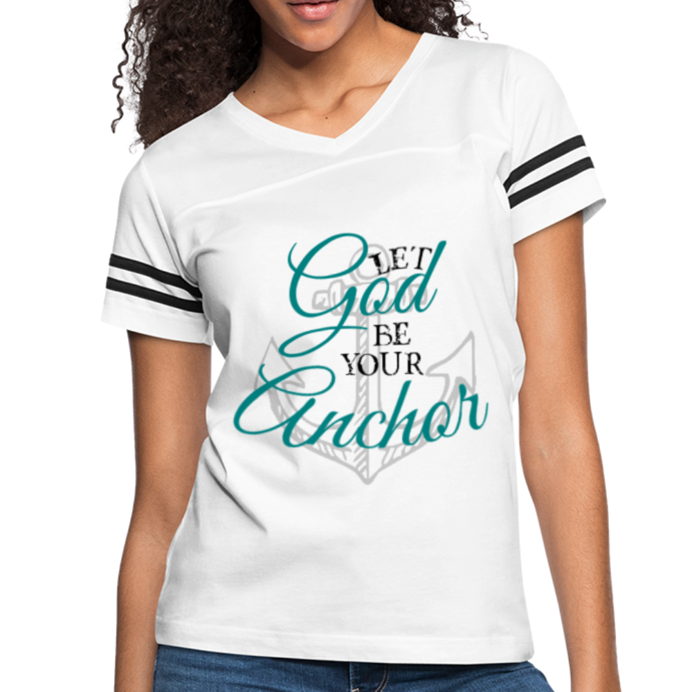 God Is My Anchor Christian T-Shirt white black - Loyalty Vibes