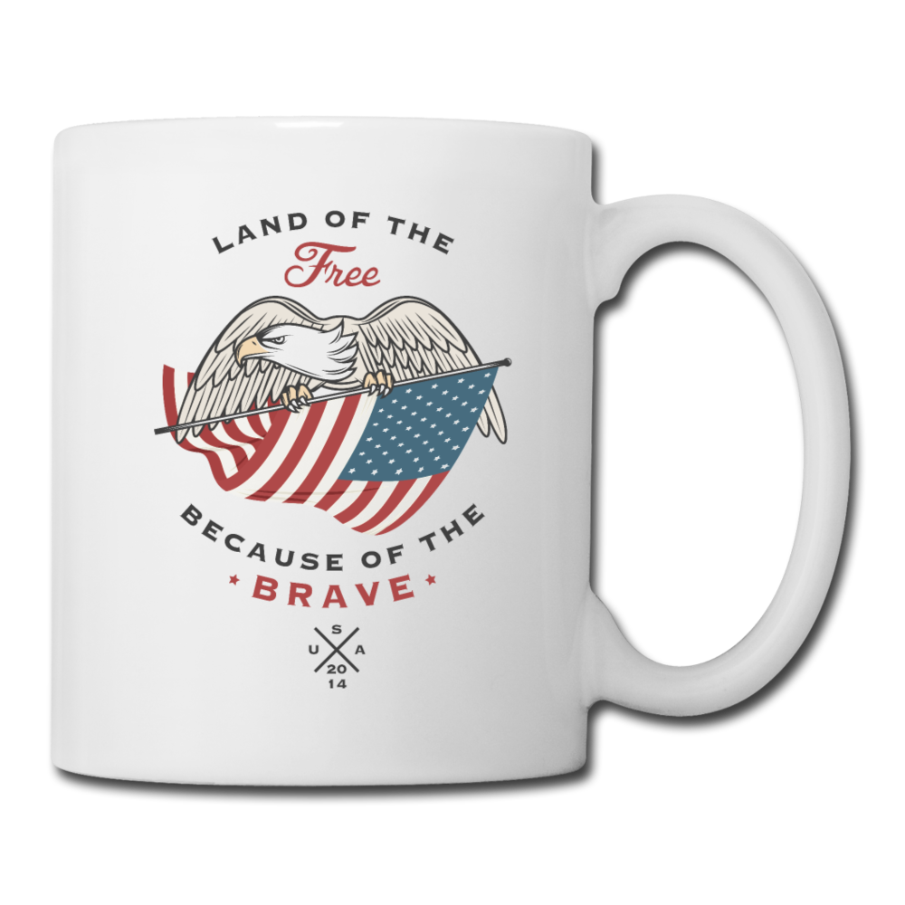 Land Of The Free Coffee Mug white - Loyalty Vibes