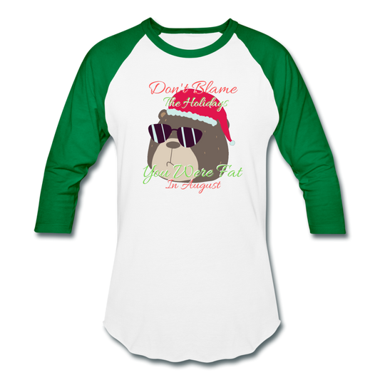 Sarcastic Christmas Bear Shirt white kelly green - Loyalty Vibes