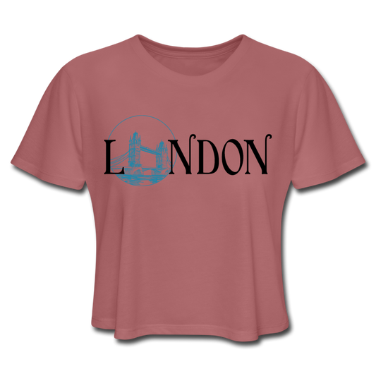 London Cropped Tee Mauve - Loyalty Vibes