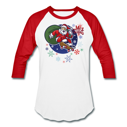 Skater Santa Christmas Shirt white red - Loyalty Vibes