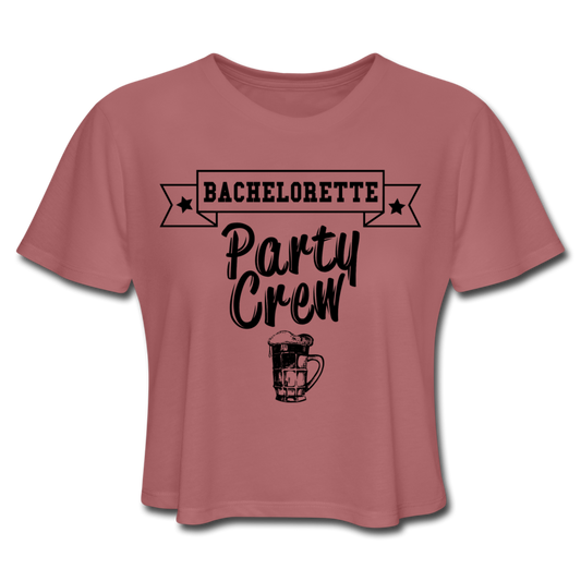 Bride Crew Cropped Tee Mauve - Loyalty Vibes