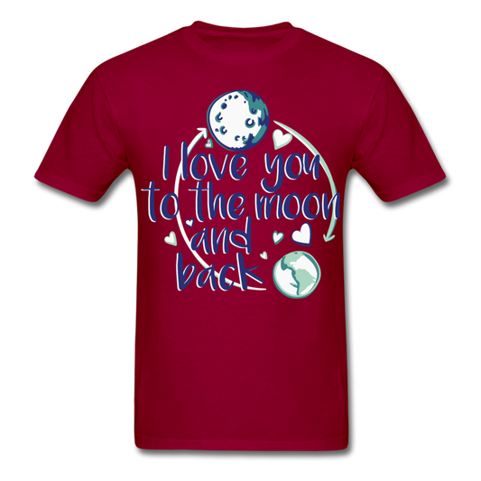 I Love You To The Moon And Back Tee dark red - Loyalty Vibes