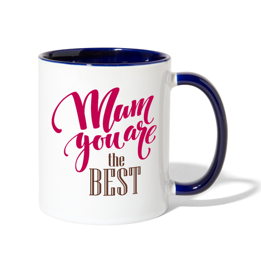 Best Mum Coffee Mug white cobalt blue - Loyalty Vibes