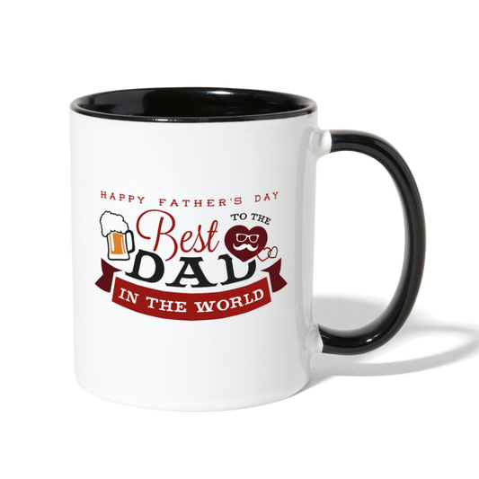 Father's Best Dad In The World Mug white black - Loyalty Vibes