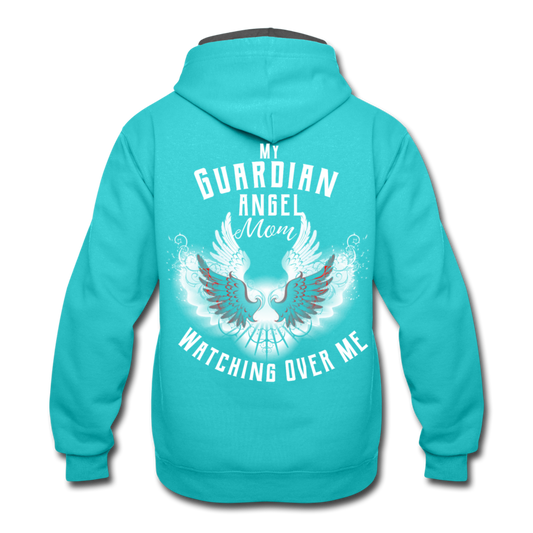 Mom Guardian Angel Hoodie Teal - Loyalty Vibes