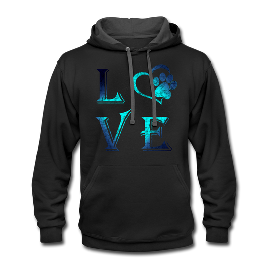 Paw Print Hoodie black asphalt - Loyalty Vibes