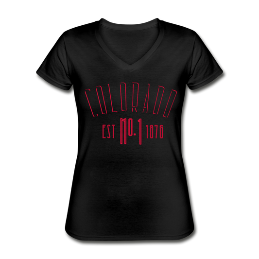 Women's Colorado V-Neck Tee black - Loyalty Vibes