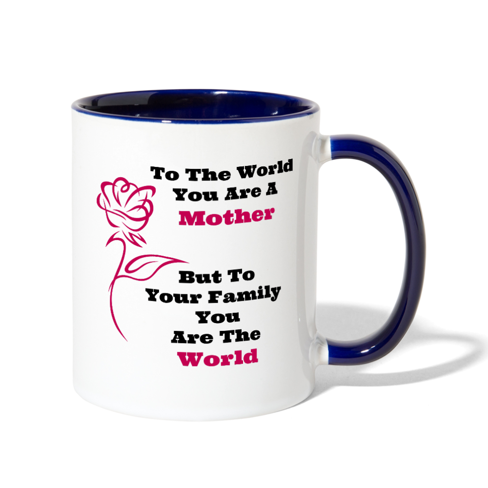 The World Mother's Day Mug white cobalt blue - Loyalty Vibes