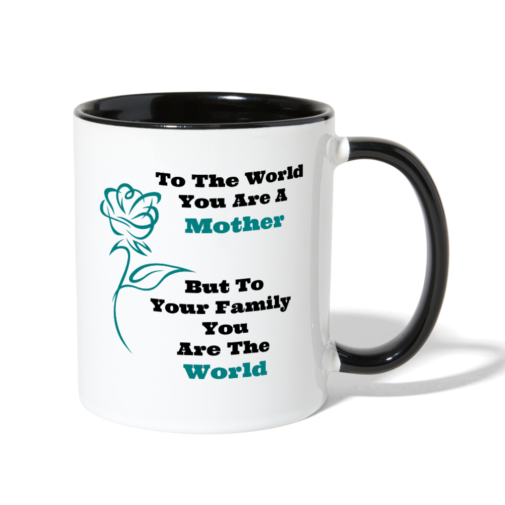 World Mother Mug white black - Loyalty Vibes