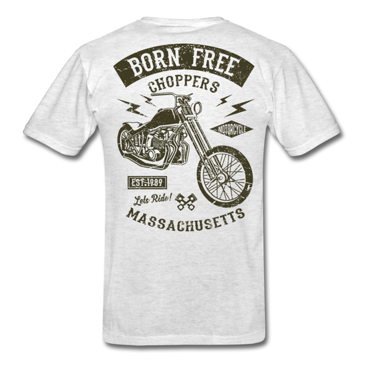 Bolted Chopper Motorcycle T-Shirt light heather gray - Loyalty Vibes