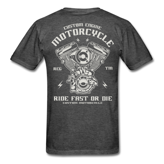 Rev N Ride Motorcycle T-Shirt heather black - Loyalty Vibes