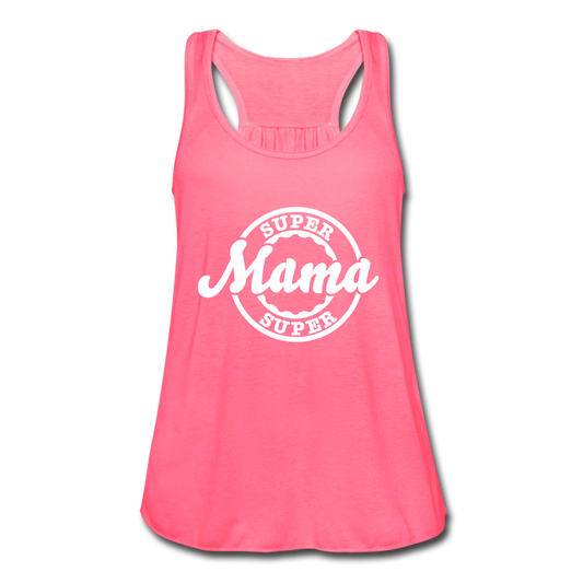 She's A Super Mama Tank Top neon pink - Loyalty Vibes