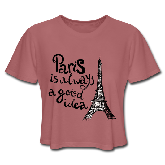 Paris Crop Top Mauve - Loyalty Vibes