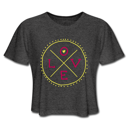 Circle Of Love Crop Top deep heather - Loyalty Vibes