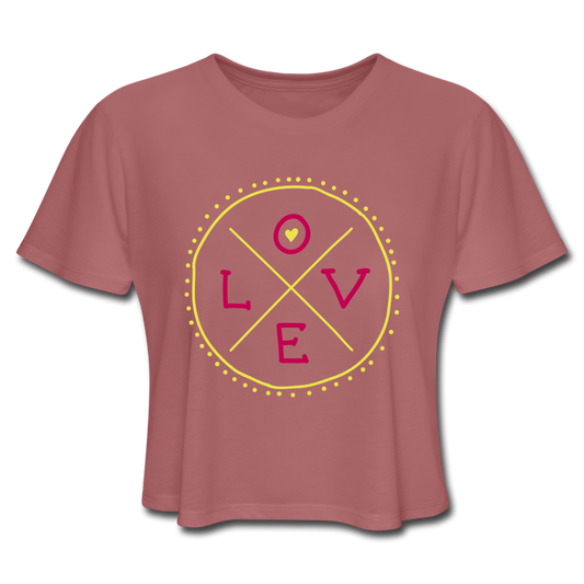 Circle Of Love Crop Top mauve - Loyalty Vibes