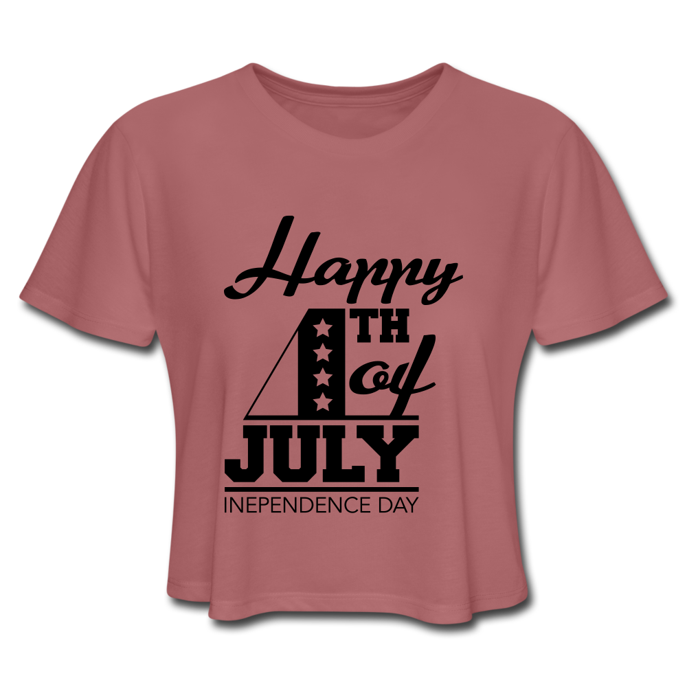 Happy 4th Of July Crop Top mauve - Loyalty Vibes