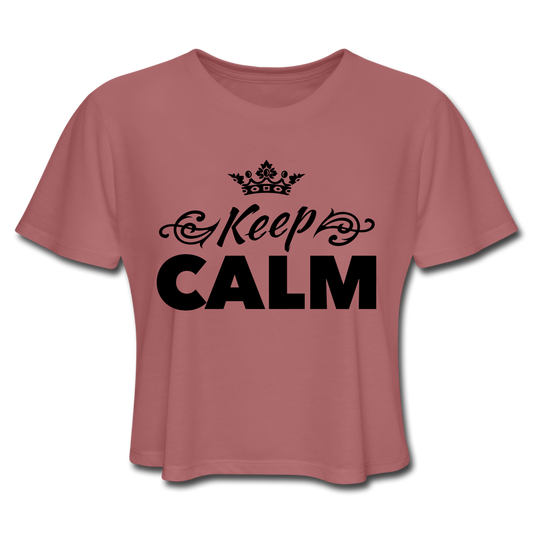 Original Keep Calm Crop Top Mauve - Loyalty Vibes