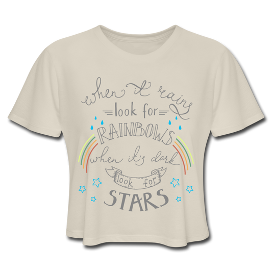 Rainbows And Stars Crop Top Dust - Loyalty Vibes