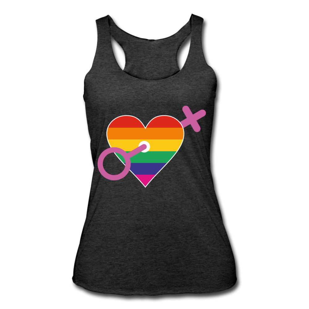 Rainbow Pride Tank Top heather black - Loyalty Vibes