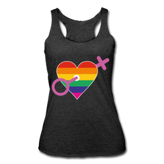 Rainbow Pride Tank Top heather black - Loyalty Vibes