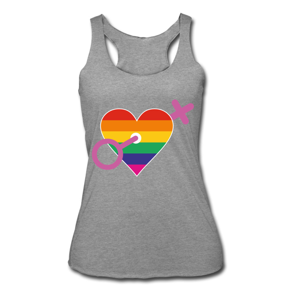 Rainbow Pride Tank Top heather gray - Loyalty Vibes