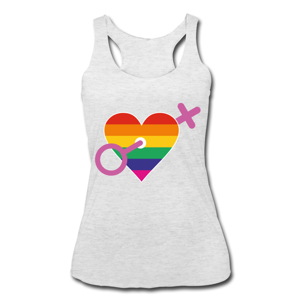 Rainbow Pride Tank Top heather white - Loyalty Vibes