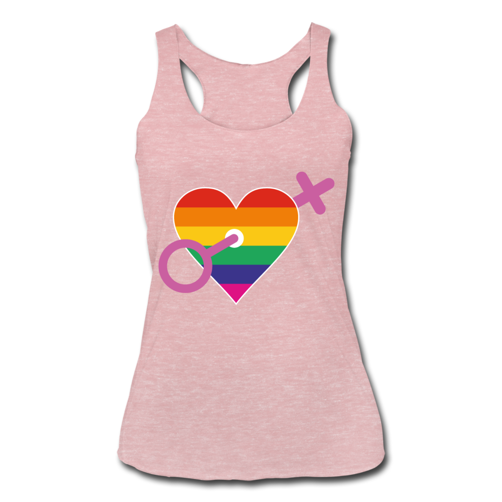 Rainbow Pride Tank Top heather dusty rose - Loyalty Vibes