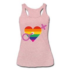 Rainbow Pride Tank Top heather dusty rose - Loyalty Vibes