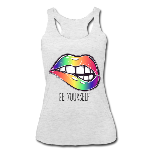 Be Yourself Tank Top heather white - Loyalty Vibes