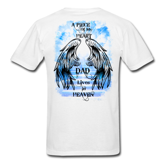 Dad Wings Of Heaven Memorial Tee White - Loyalty Vibes