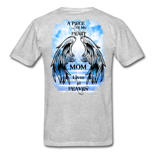 Mom Wings Of Heaven Memorial Tee heather gray - Loyalty Vibes