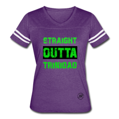 Straight Outta Trinidad Tee vintage purple white - Loyalty Vibes