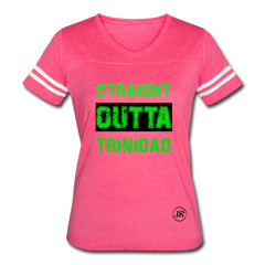 Straight Outta Trinidad Tee vintage pink white - Loyalty Vibes