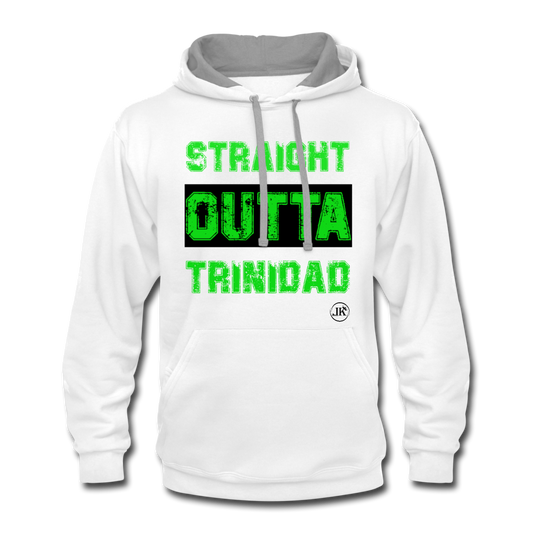 Straight Outta Trinidad Hoodie white gray - Loyalty Vibes