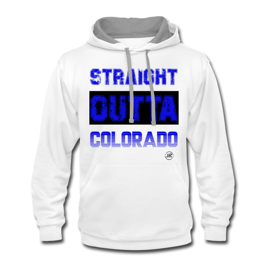 Straight Outta Colorado Hoodie V1 white gray - Loyalty Vibes
